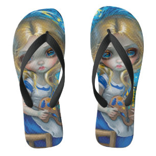Tongs "Alice dans un Van Gogh Nocturne"