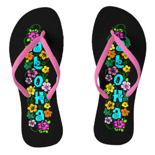 Tongs Aloha aux fleurs