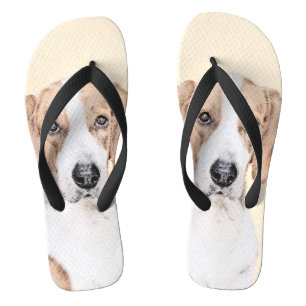 Tongs American Foxhound Painting - Joli art original chi