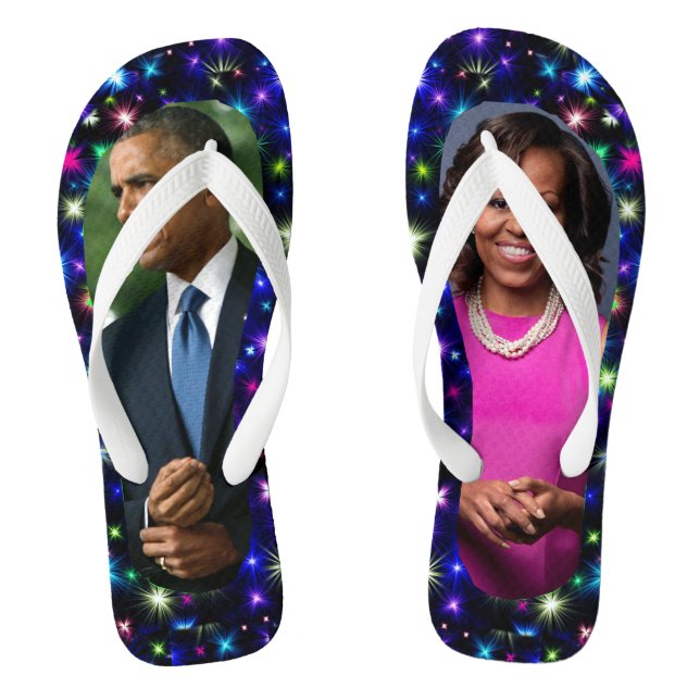 TONGS ANCIEN PRÉSIDENT OBAMA ET MICHELLE (Semelle)