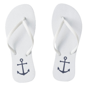 Tongs Ancre bleue marine