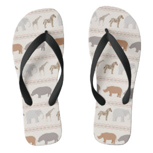 Tongs Animaux africains motif 1