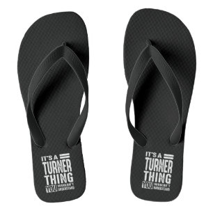 Tongs Anniversaire Nom Personnalisé Turner