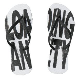 Tongs ANXIÉTÉ DE CHARGEMENT Typographie brutaliste Gli
