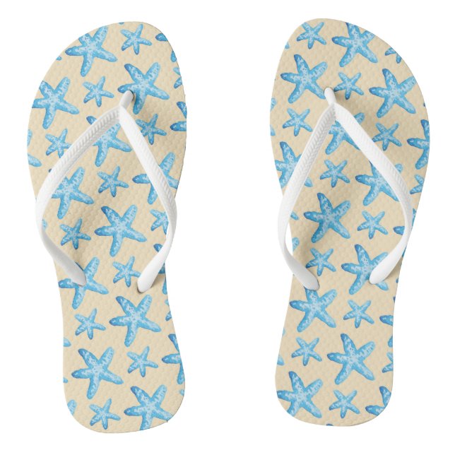 Tongs Aquarelle Motif de poisson rouge (Semelle)