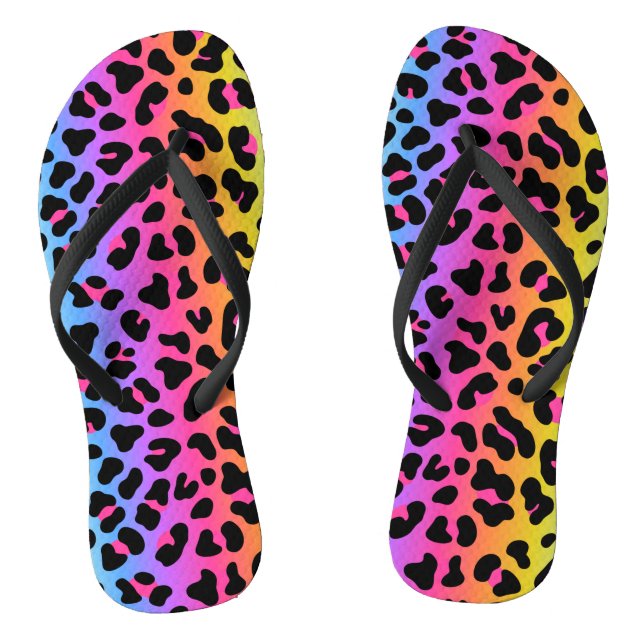 Tongs Arc en arc-en-ciel chaussures à imprimer animalier (Semelle)
