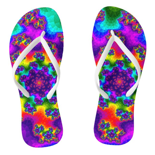 Tongs Arc-en-ciel fleuri (Semelle)