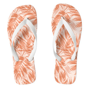 Tongs Areca Palms Hawaiian Tropical Vintage Peach