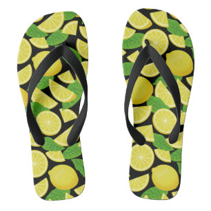 Tongs Arrière - plan citron