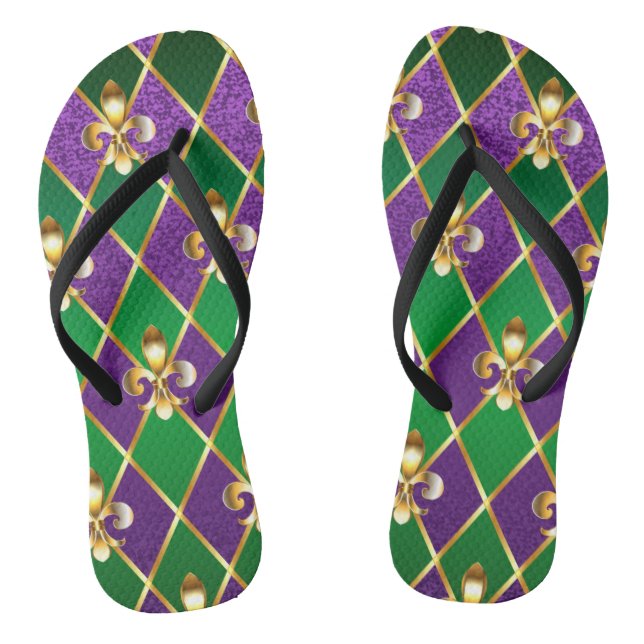 Tongs Arrière - plan de bijoux Mardi Gras (Semelle)