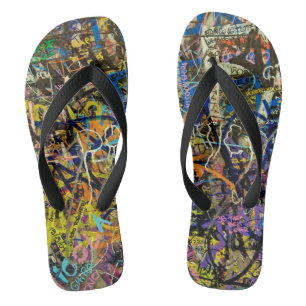Tongs Arrière - plan de graffiti