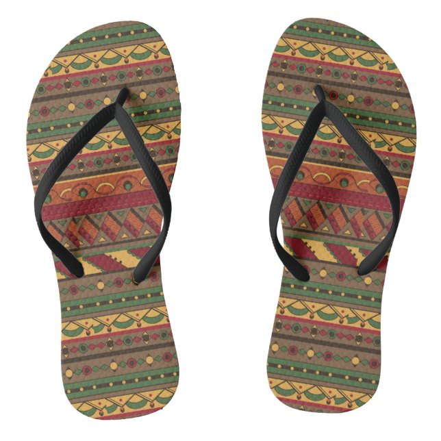 Tongs arrière - plan ethnique (Semelle)