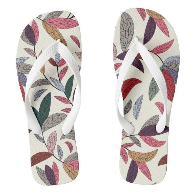 Tongs Arrière - plan floral 2 (Semelle)