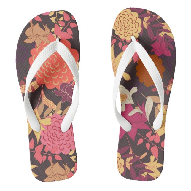 Tongs Arrière - plan floral 2 (Semelle)