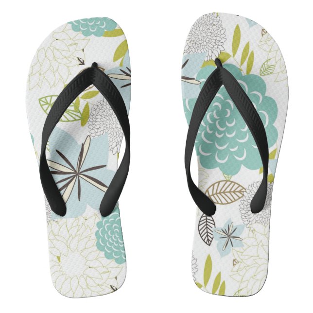 Tongs Arrière - plan floral 5 (Semelle)