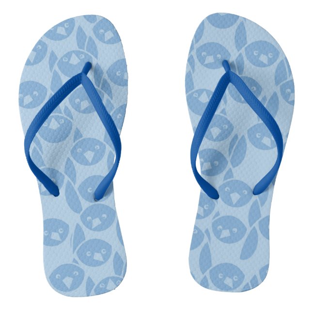 Tongs arrière - plan motif des pingouins bleus (Semelle)