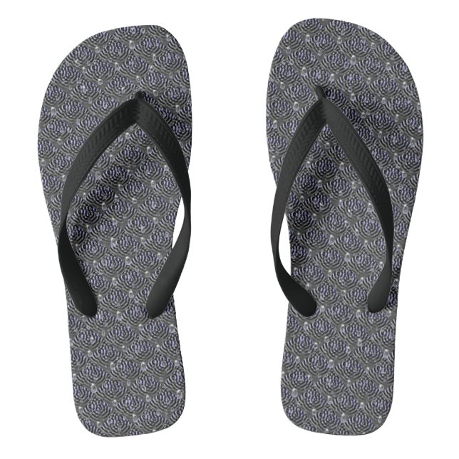 Tongs Arrosage sur métal gris bleu (Semelle)