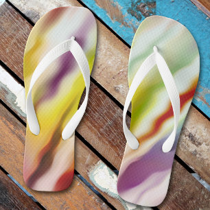 Tongs Art Moderne Vagues Abstraites Flops Flip Flops
