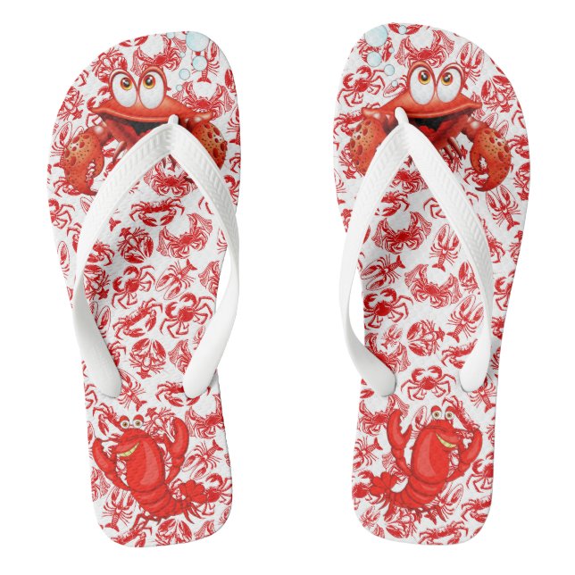 Tongs Au homard et crabe de mer rouge (Semelle)
