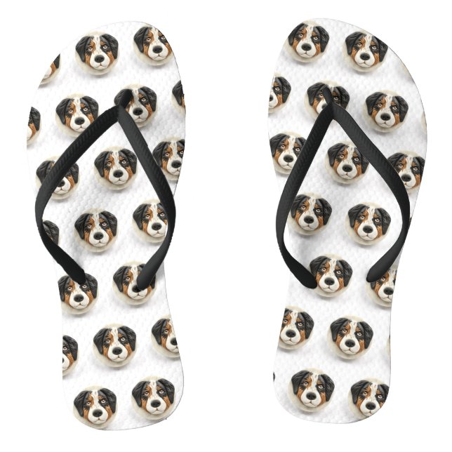 Tongs Australian Shepherd Dog 3D inspiré (Semelle)