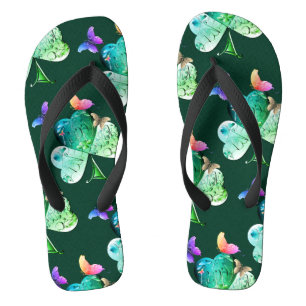 Tongs "Ayez une joyeuse St Patrick's" Shamrock