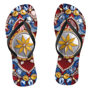 Tongs Bagues minces pour adultes aux couleurs colombienn