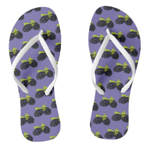 Tongs Baies-mûres d'été Blackberry Berry Berries