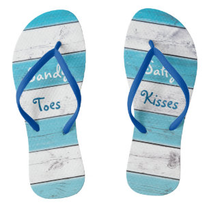Tongs Baisers salés aux pieds de sable turquoise