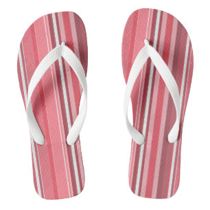 Tongs Bande rose et blanche
