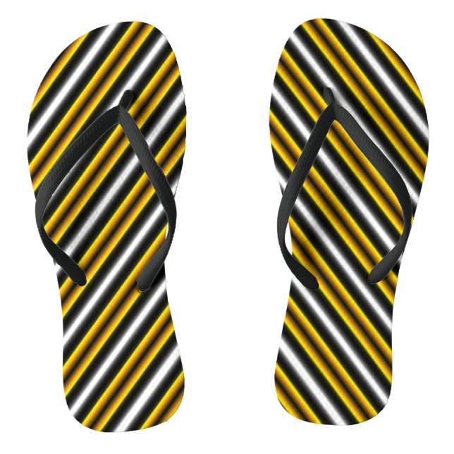 Tongs Bandes arc-en-ciel blanc jaune (Semelle)