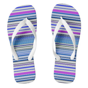 Tongs Bandes bleu violet mignonnes