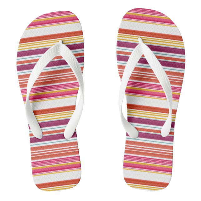Tongs Bandes brunes rose mignonnes (Semelle)