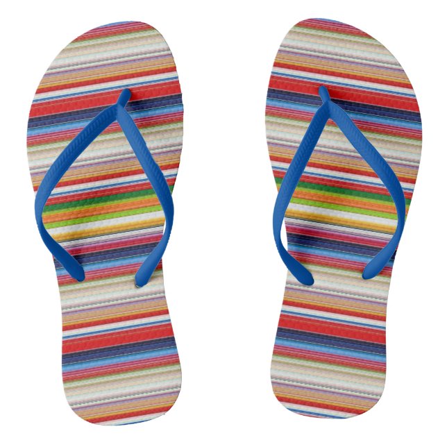 Tongs Bandes chaudes et colorées (Semelle)