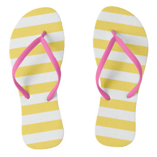 Tongs Bandes en Jaune Sandales