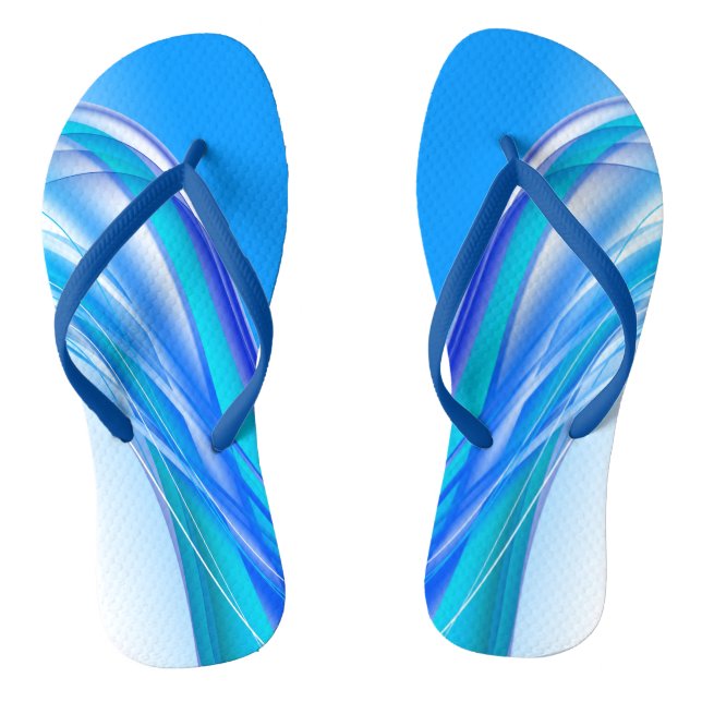 Tongs Bannière Arrière - plan bleu Abstrait (Semelle)