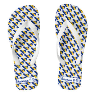 Tongs BARBADE Écriture chrétienne personnalisée