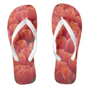 Tongs Bascules électroniques rouges de champ de tulipes
