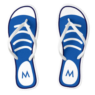 Tongs Basket bleu marine Chaussures Cool drôle look Mono
