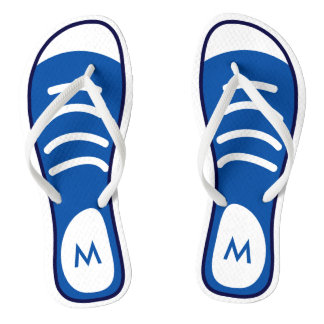 Tongs Basket bleu marine Chaussures Cool drôle look Mono