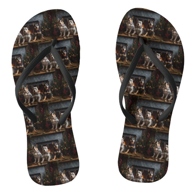 Tongs Bataille australienne près de la cheminée Noël (Semelle)