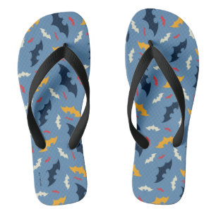 Tongs Batman Motif de logo rouge, bleu et jaune