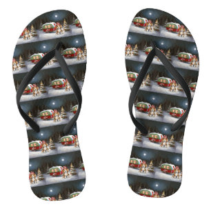 Tongs Beagle d'hiver Caravan Christmas Adventure