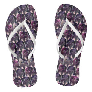 Tongs Beaucoup de Motif de chats galaxy