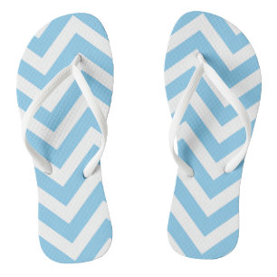 Tongs Bébé Bleu et Blanc Grandes Dimensions Chevron