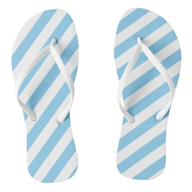 Tongs Bébé Bleu et Blanc Grandes Dimensions Diagonales (Semelle)
