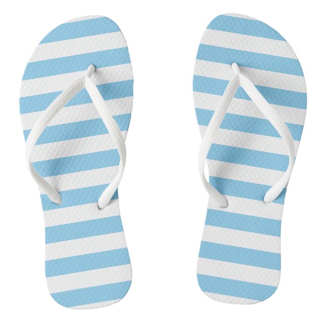 Tongs Bébé Bleu et Blanc Grandes Dimensions horizontales (Semelle)
