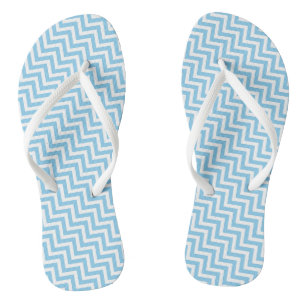 Tongs Bébé Bleu et Blanc Petites rayures Diagonales Chev