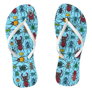 Tongs Beetons sur bleu