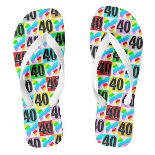 TONGS BELLE ANNIVERSAIRE DE 40E ANNIVERSAIRE (Semelle)