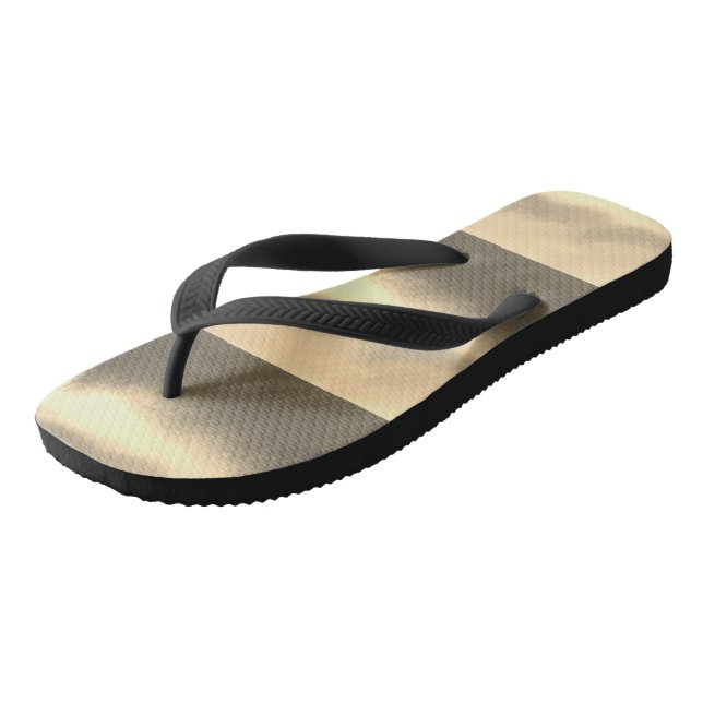 Tongs Belle JAUNE NOIRE Flip Flops femme moderne (Incliné)